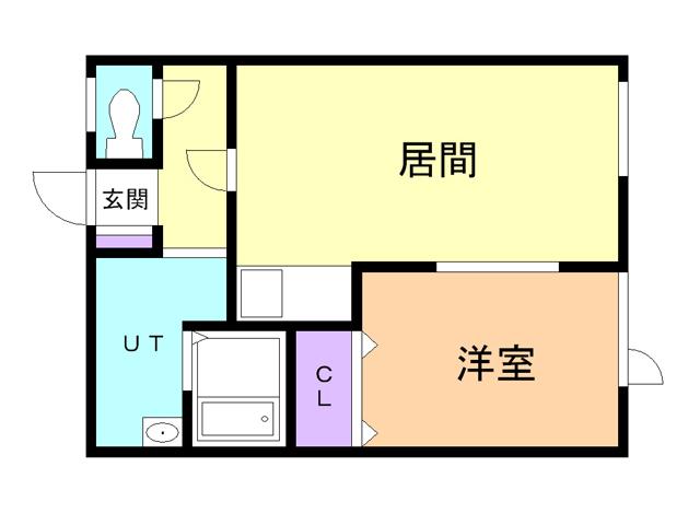 大昭センチュリービラ(1LDK/2階)の間取り写真