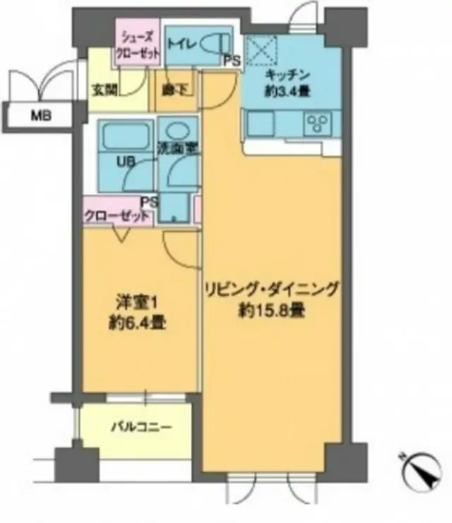 カスタリア茅場町 2階階 間取り