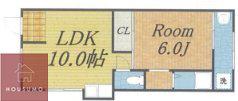 ハイツAWA(1LDK/1階)の間取り写真