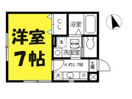 コロネード(1K/1階)の間取り写真