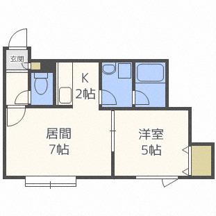 ボヌール(1LDK/3階)の間取り写真