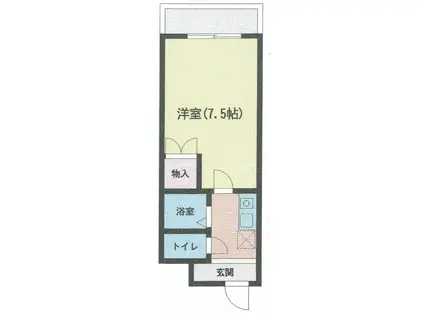 オリエンタル小倉南壱番館(1K/7階)の間取り写真