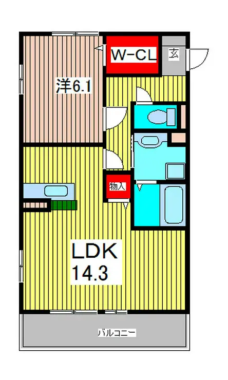 グリーンコーポ前川町 3階階 間取り