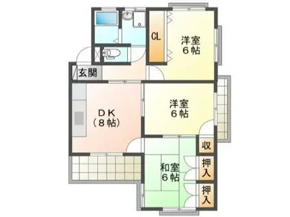 ドミール92(3DK/3階)の間取り写真