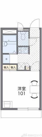 レオパレス銀河(1K/3階)の間取り写真