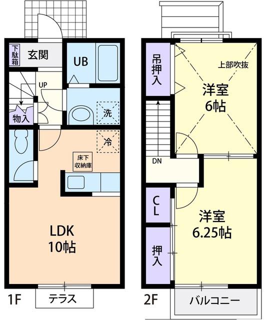 CASA VERDE(2LDK/1階)の間取り写真