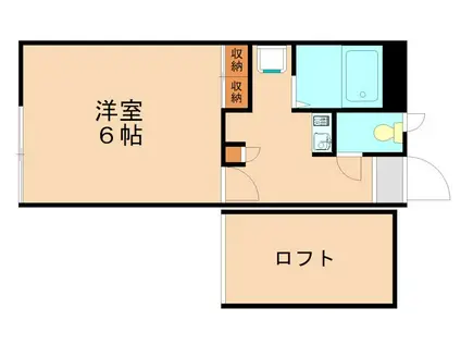 レオパレス水晶館I(1K/1階)の間取り写真