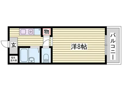 オークヒルズ苫編(1K/2階)の間取り写真