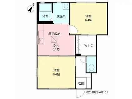 コムハウス壱番館A(2DK/1階)の間取り写真