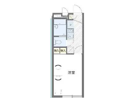 レオパレス大貫(1K/1階)の間取り写真
