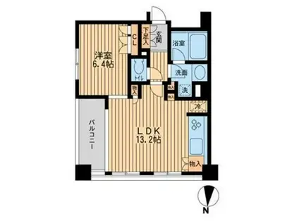 プロスペクト森下(1LDK/6階)の間取り写真