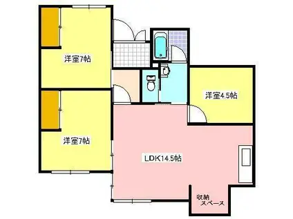 メルフォルン(3LDK/2階)の間取り写真