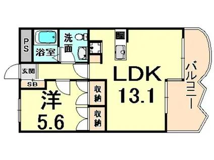 コナヴィレッジ(1LDK/3階)の間取り写真