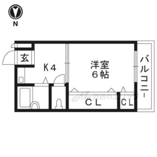 アンフィニィ松ヶ丘(1K/5階)の間取り写真