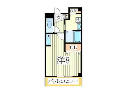 カーサエテルノ(ワンルーム/2階)の間取り写真