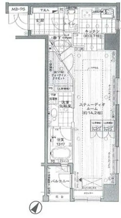 クオス銀座エスト・プルミエ 9階階 間取り