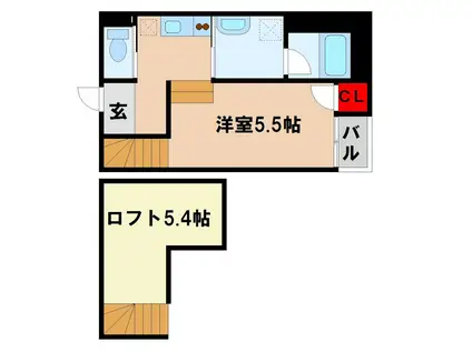 アルヴィータ基山II(1K/1階)の間取り写真