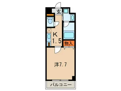 レガーロ(1K/6階)の間取り写真