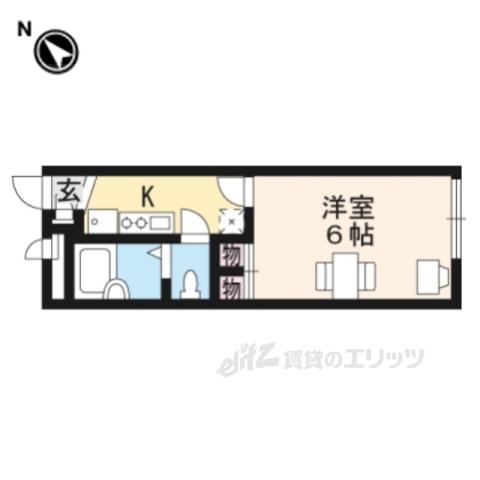 レオパレスREGULUS(1K/1階)の間取り写真