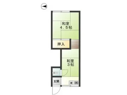 木下荘(2K/2階)の間取り写真