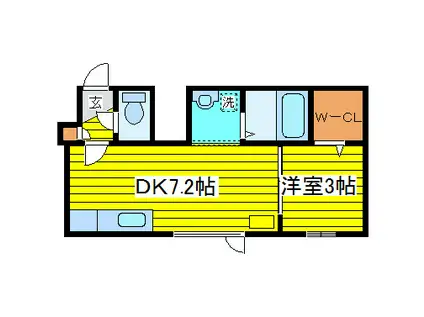  ネージュ元町I (1DK/3階)の間取り写真