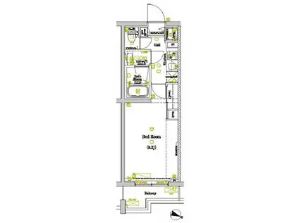 DIPS赤羽北イースト(1K/4階)の間取り写真