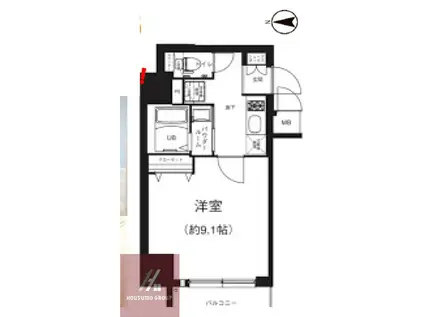 GRACE NORATH NISHITEMMA(1K/6階)の間取り写真