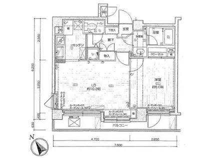 ベスト横浜(1LDK/11階)の間取り写真