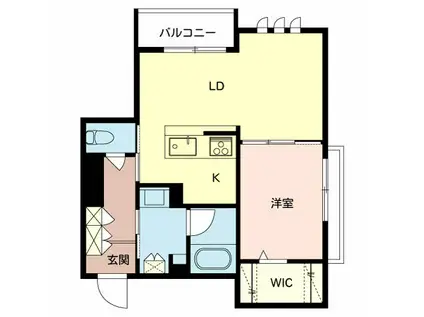 アガヴェ アスール(1LDK/3階)の間取り写真