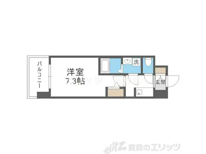 S-RESIDENCE大阪同心(1K/2階)の間取り写真