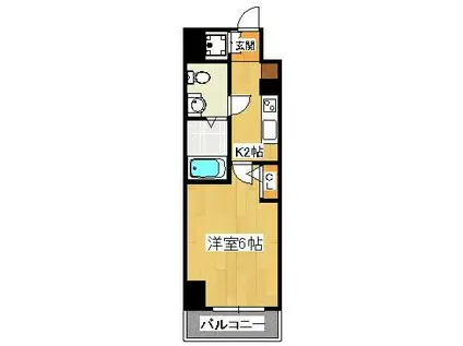 KDXレジデンス西船橋(1K/9階)の間取り写真