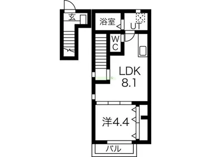 SOLEIL HINA V (1LDK/2階)の間取り写真