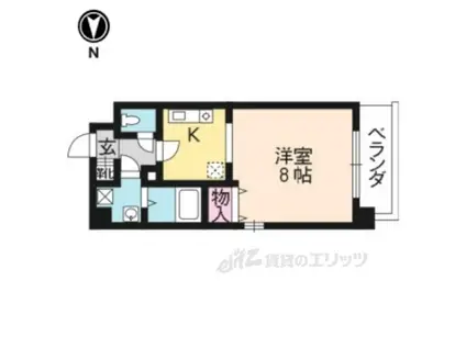 グラシアス(1K/7階)の間取り写真