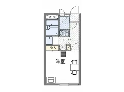 レオパレス西砂川(1K/1階)の間取り写真