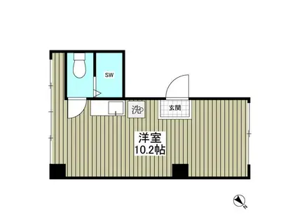 コモド三ノ輪(ワンルーム/1階)の間取り写真