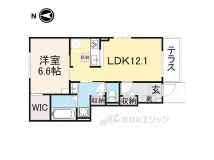 ベルオーブVII(1LDK/1階)の間取り写真