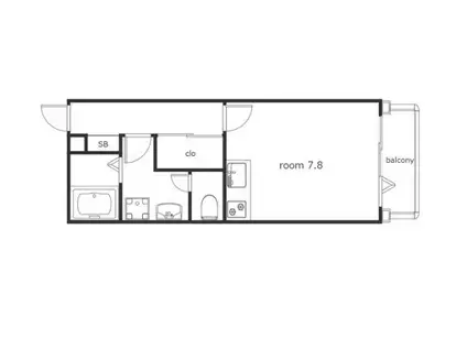 ラポール(ワンルーム/1階)の間取り写真