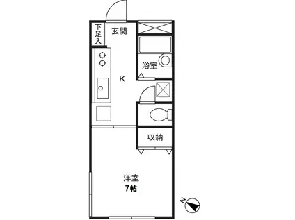 ノイハウス(1K/1階)の間取り写真