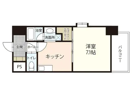 SHETLAND COURT III(1DK/6階)の間取り写真