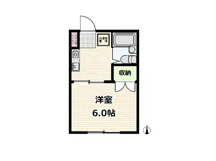 クレアトーレたかの台(1K/1階)の間取り写真