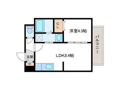 PRIME URBAN北11条 プライムアーバン北11条(1LDK/4階)の間取り写真