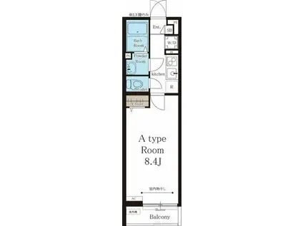 リブリ・サナップJR茨木(1K/1階)の間取り写真