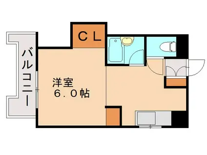 KYUKO第5ビル(1DK/5階)の間取り写真