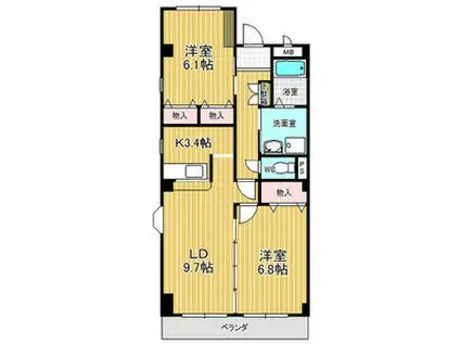 プランドール鎌倉台II(2LDK/1階)の間取り写真