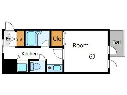 両国弐番館(1K/2階)の間取り写真