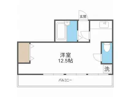 湊町ビル(ワンルーム/9階)の間取り写真