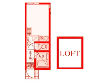 セレシア横浜釜台(ワンルーム/1階)の間取り写真