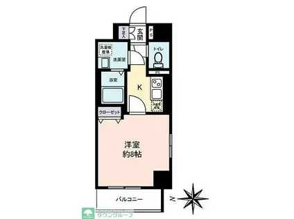 テラス阿佐ヶ谷(1K/5階)の間取り写真