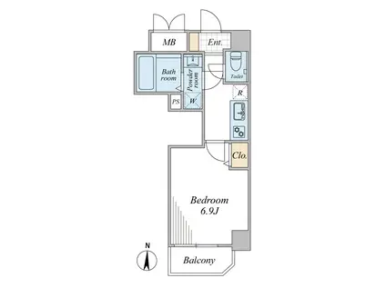 ルミエール イリゼ(1K/7階)の間取り写真