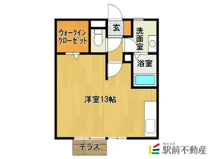 リースランド兵庫 B(ワンルーム/1階)の間取り写真